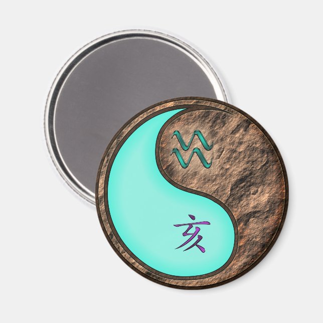 Aquarius & Earth Boar Magnet (Front/Back)
