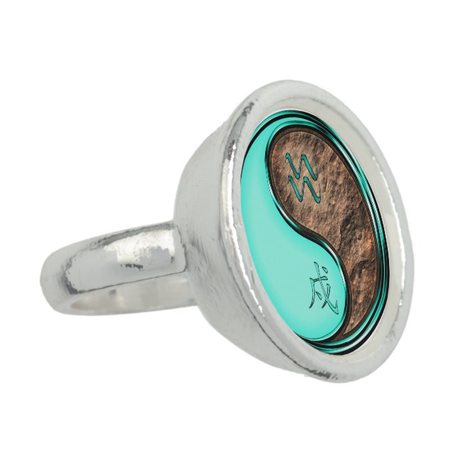 Aquarius & Earth Dog Ring (Side)
