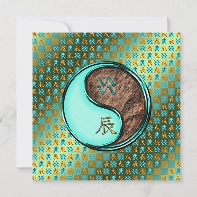 Aquarius & Earth Dragon Card (Front)