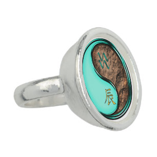 Aquarius & Earth Dragon Ring