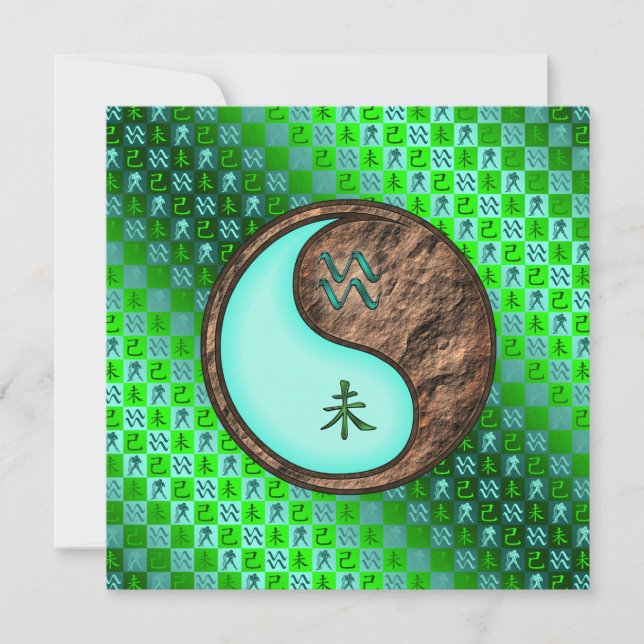 Aquarius & Earth Goat Card (Front)