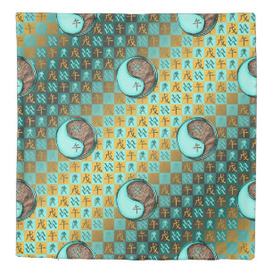 Aquarius & Earth Horse Duvet Cover