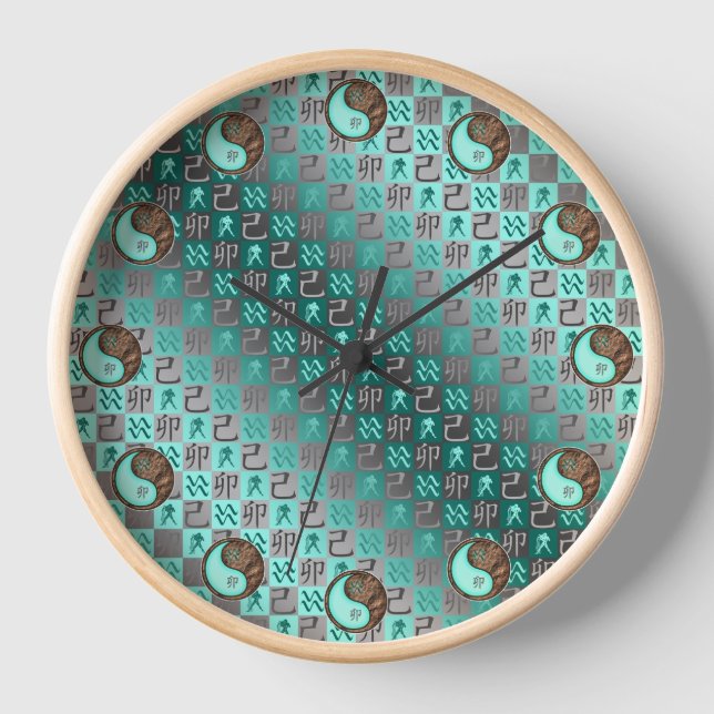 Aquarius & Earth Rabbit Clock (Front)