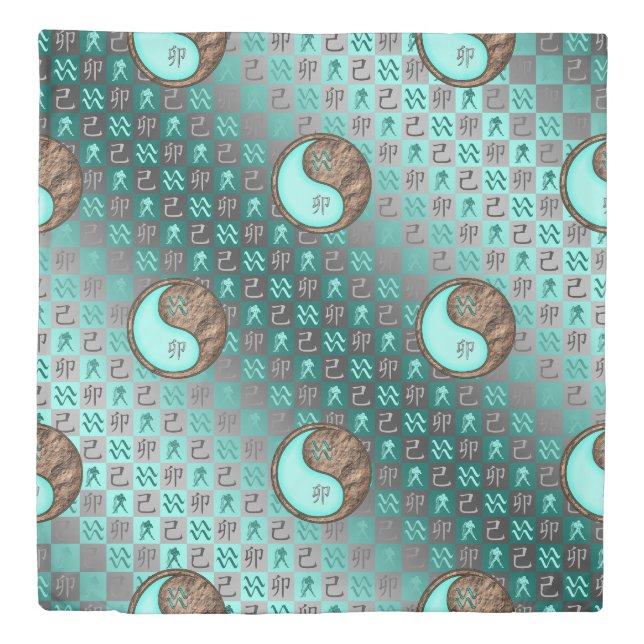 Aquarius & Earth Rabbit Duvet Cover (Front)