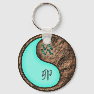 Aquarius & Earth Rabbit Keychain