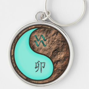 Aquarius & Earth Rabbit Keychain
