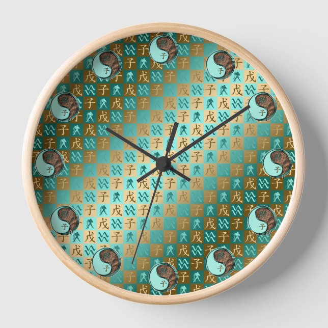 Aquarius & Earth Rat Clock (Front)