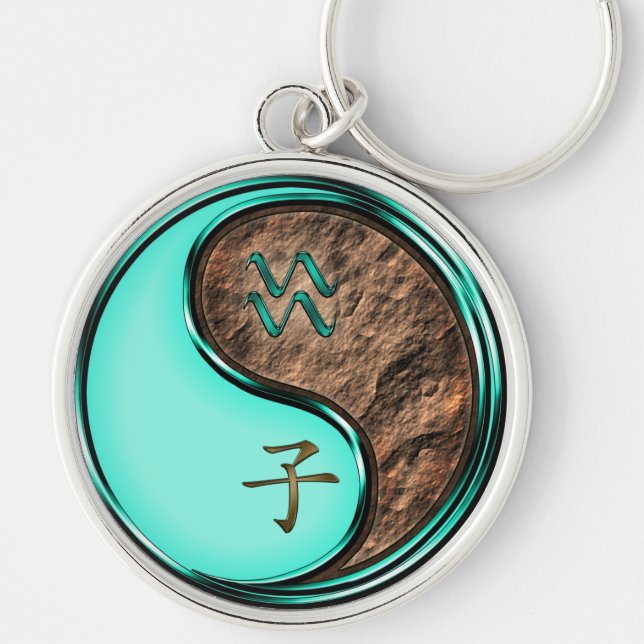 Aquarius & Earth Rat Keychain (Front)