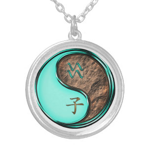 Aquarius & Earth Rat Silver Plated Necklace