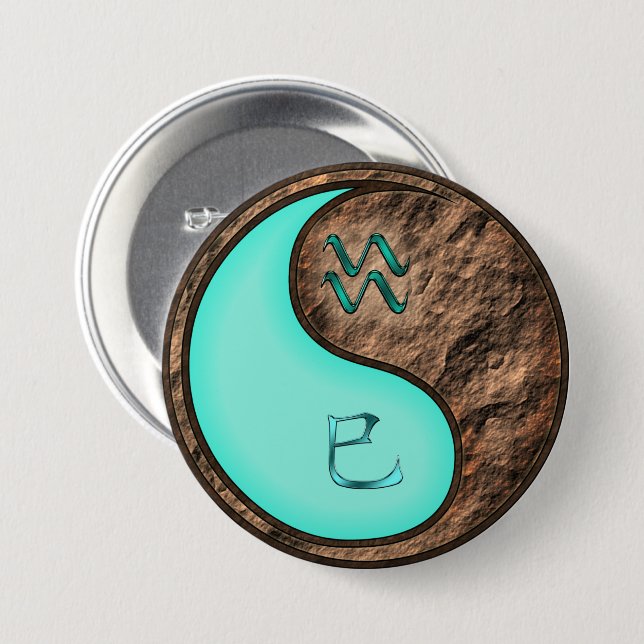 Aquarius & Earth Snake Button (Front & Back)