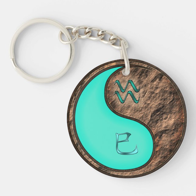 Aquarius & Earth Snake Keychain (Front)