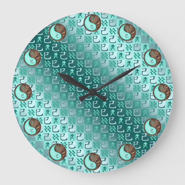 Aquarius & Earth Snake Large Clock (Front)