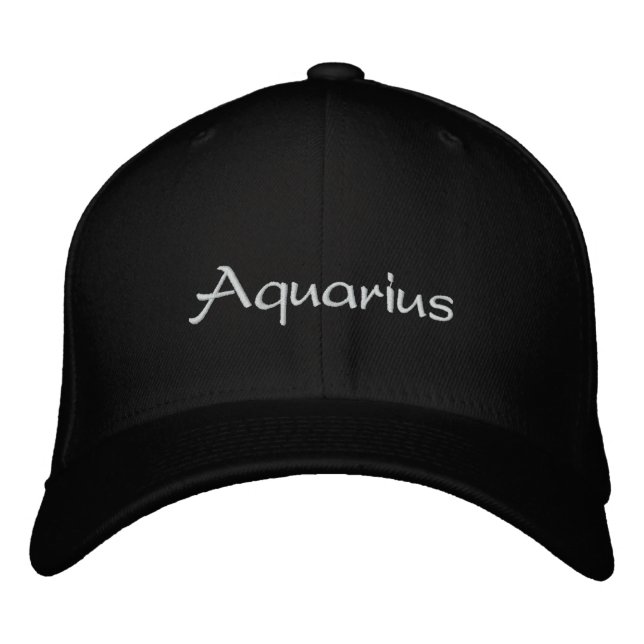 Aquarius Embroidered Baseball Cap (Front)