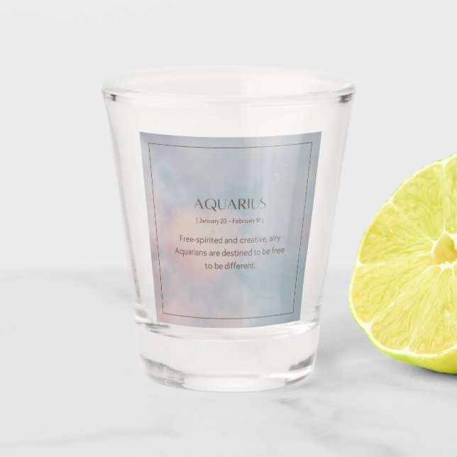 Aquarius Feminine Shot Glass (Front)