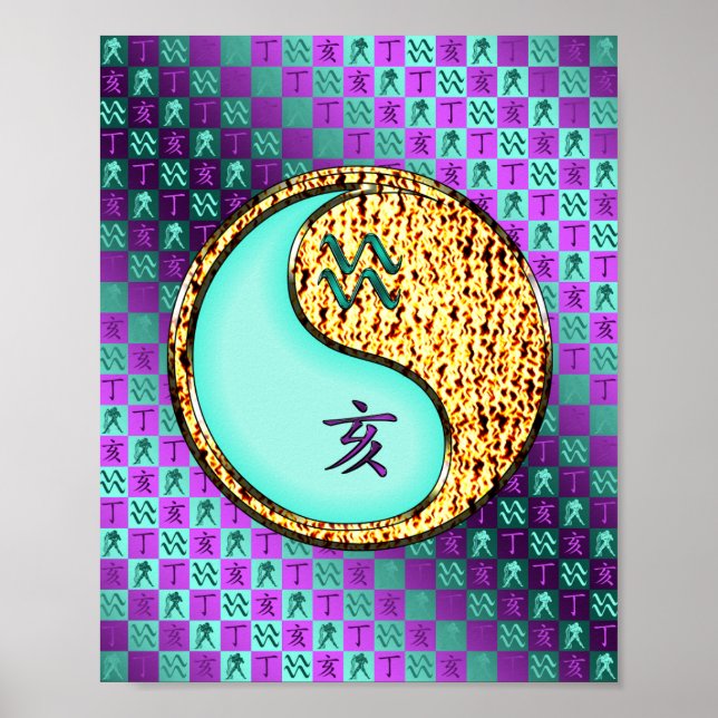 Aquarius & Fire Boar Poster (Front)