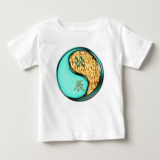 Aquarius & Fire Dragon Baby T-Shirt (Front)