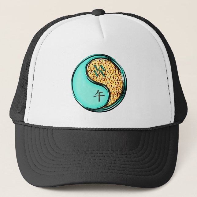 Aquarius & Fire Horse Trucker Hat (Front)