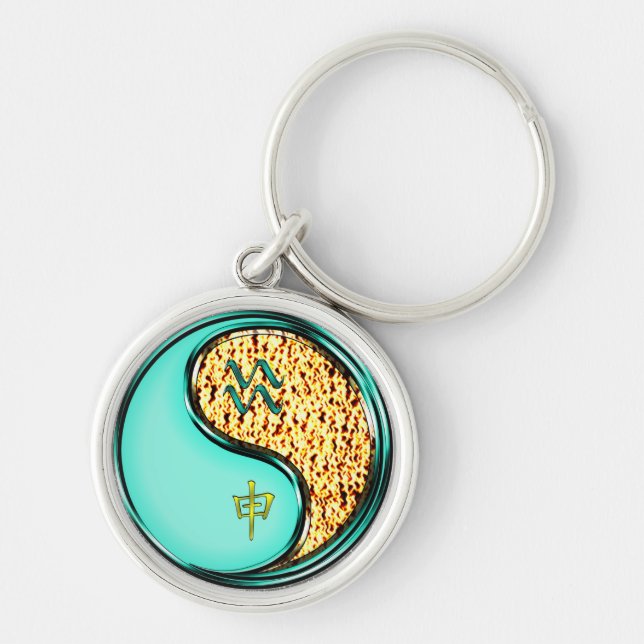 Aquarius & Fire Monkey Keychain (Front)