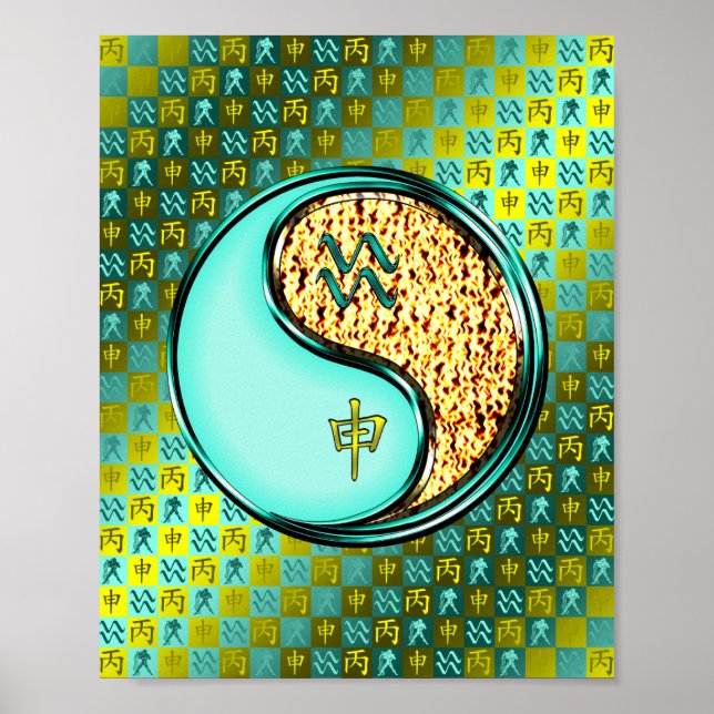 Aquarius & Fire Monkey Poster (Front)