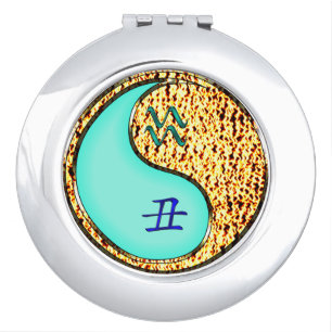 Aquarius & Fire Ox Compact Mirror