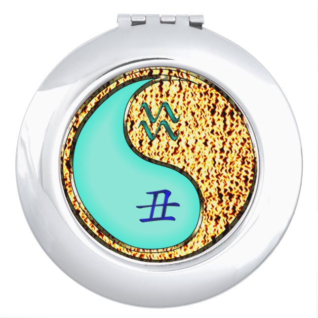Aquarius & Fire Ox Compact Mirror (Front)