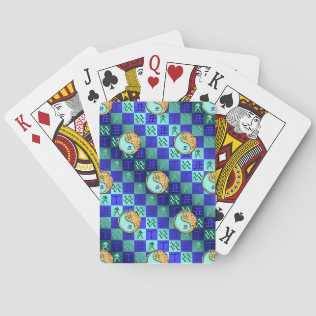 Aquarius & Fire Ox Poker Cards (Back)