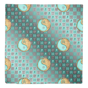 Aquarius & Fire Rabbit Duvet Cover