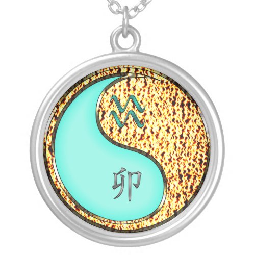 Aquarius Fire Rabbit Silver Plated Necklace