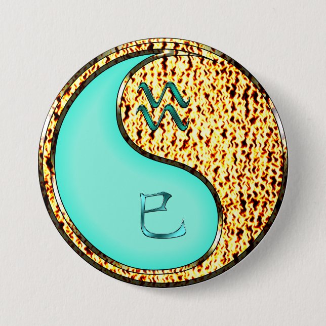 Aquarius & Fire Snake Button (Front)