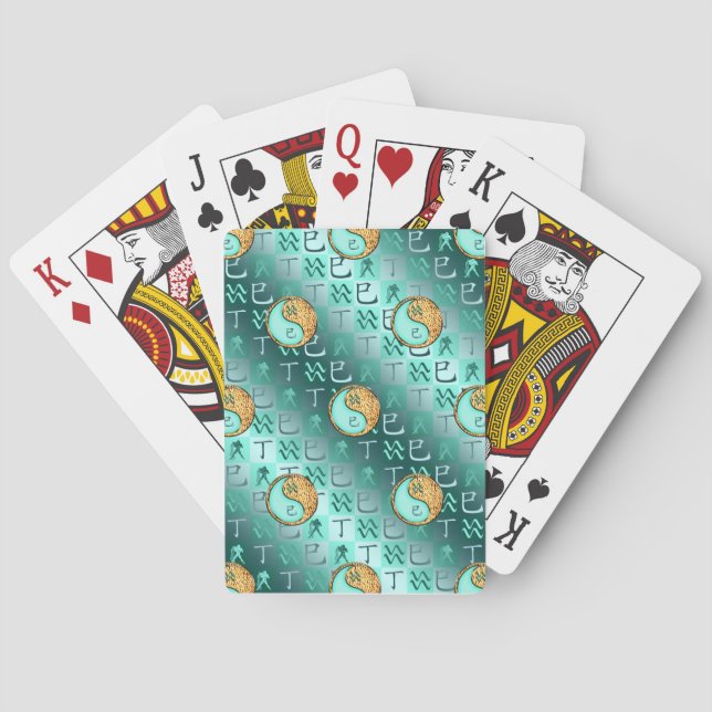 Aquarius & Fire Snake Poker Cards (Back)