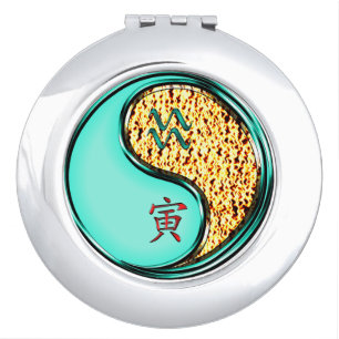 Aquarius & Fire Tiger Compact Mirror
