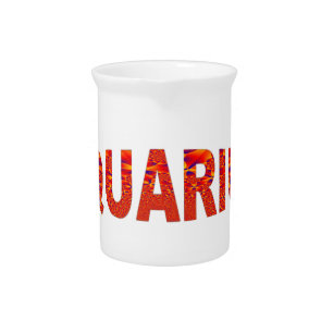 Aquarius - Firey Orange Yellow Blue Beverage Pitcher