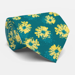 Aquarius Floral Vintage Single-side Printed Neck Tie