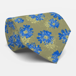 Aquarius Floral Vintage Two-sided Tie