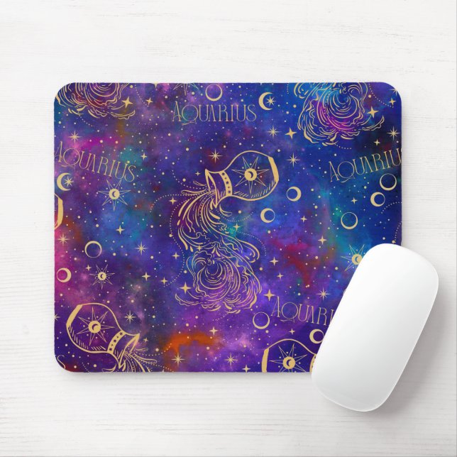Aquarius Galaxy Mousepad (With Mouse)
