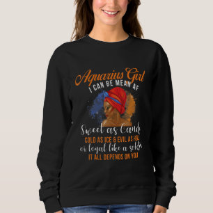 Aquarius Girl Astrology Horoscope Zodiac Sign Bir Sweatshirt