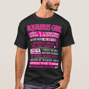Aquarius Girl  Funny Aquarius Birthday  T-Shirt