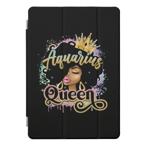 Aquarius Girls Black Queen iPad Pro Cover