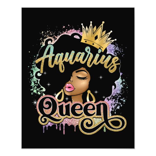 Aquarius Girls Black Queen Photo Print