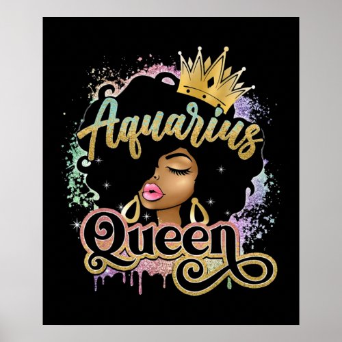 Aquarius Girls Black Queen Poster