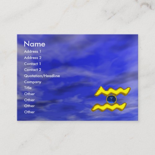 AQUARIUS GOLD JEWELblue sapphire yellow Business Card