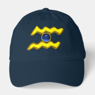 AQUARIUS /GOLD ZODIAC BIRTHDAY JEWEL HAT