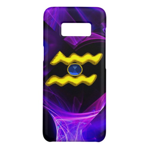 AQUARIUS GOLD ZODIAC SIGN Blue Purple Fractals Case_Mate Samsung Galaxy S8 Case