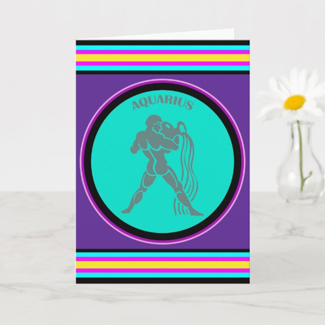 Aquarius Greeting Card (Small Plant)