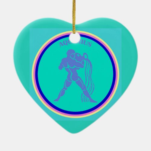 Aquarius Heart Ornament