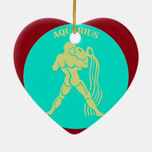 Aquarius Heart Ornament