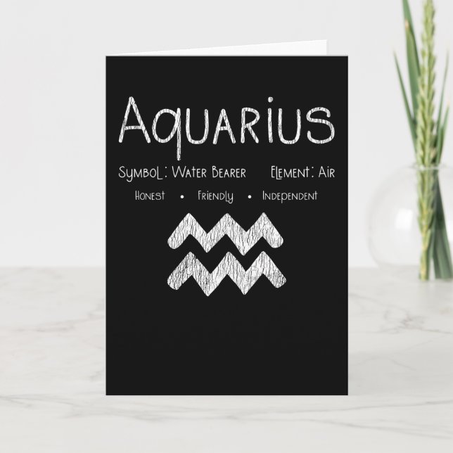 Aquarius Horoscope Astrology Star Sign Birthday Card (Front)