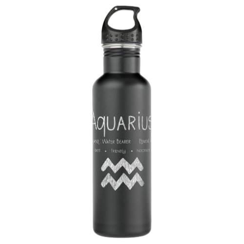 Aquarius Horoscope Astrology Star Sign Birthday Stainless Steel Water Bottle