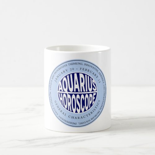 Aquarius Horoscope Characteristics Mug