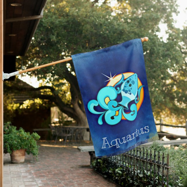 Aquarius House Flag (In SItu)
